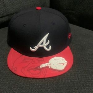 Authentic new era Atlanta Braves fitted baseball cap size 8